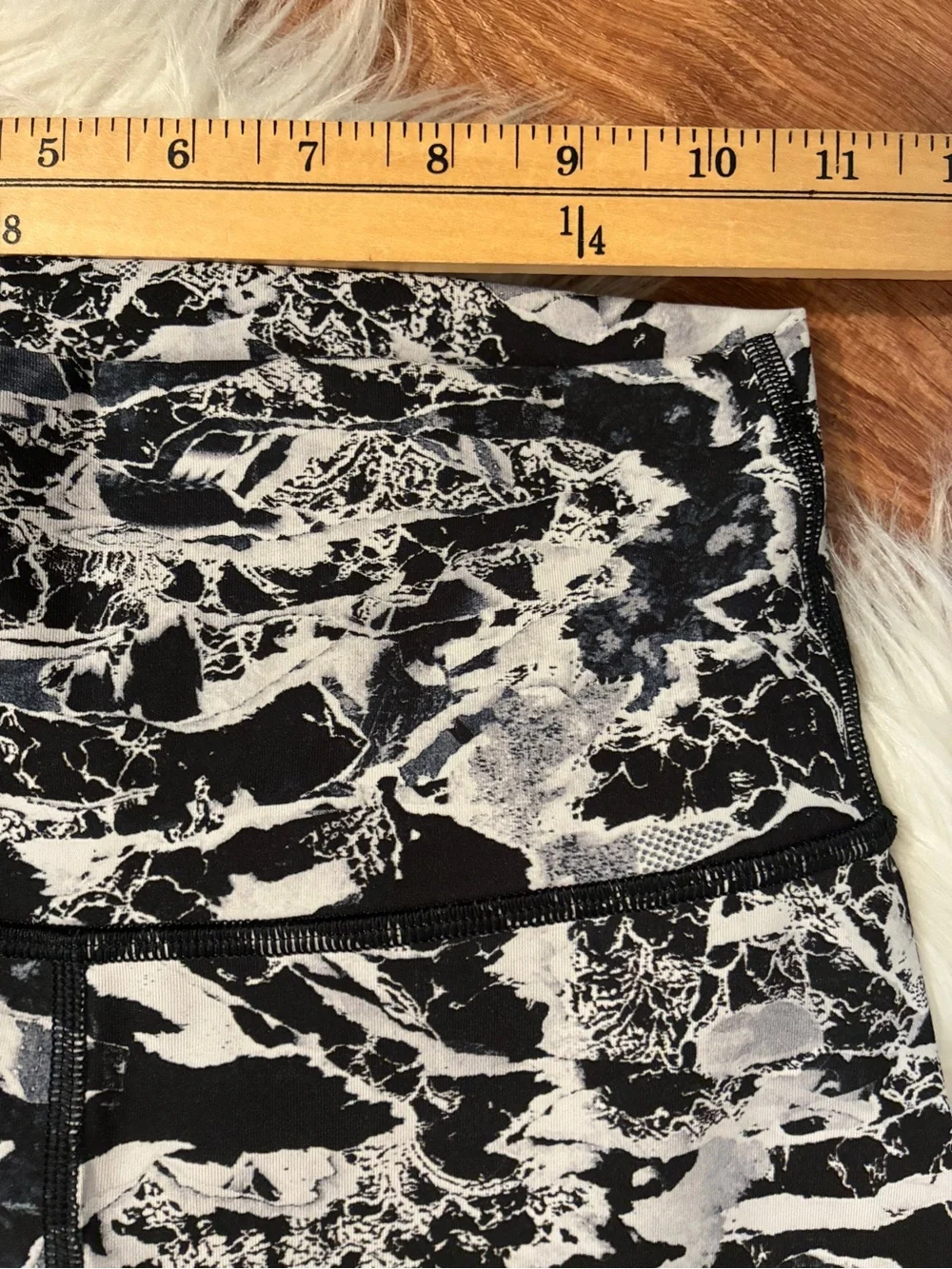 Lululemon Wunder Under Hi-Rise Tight Sz 4 Interlaced Starlight Black White Gray